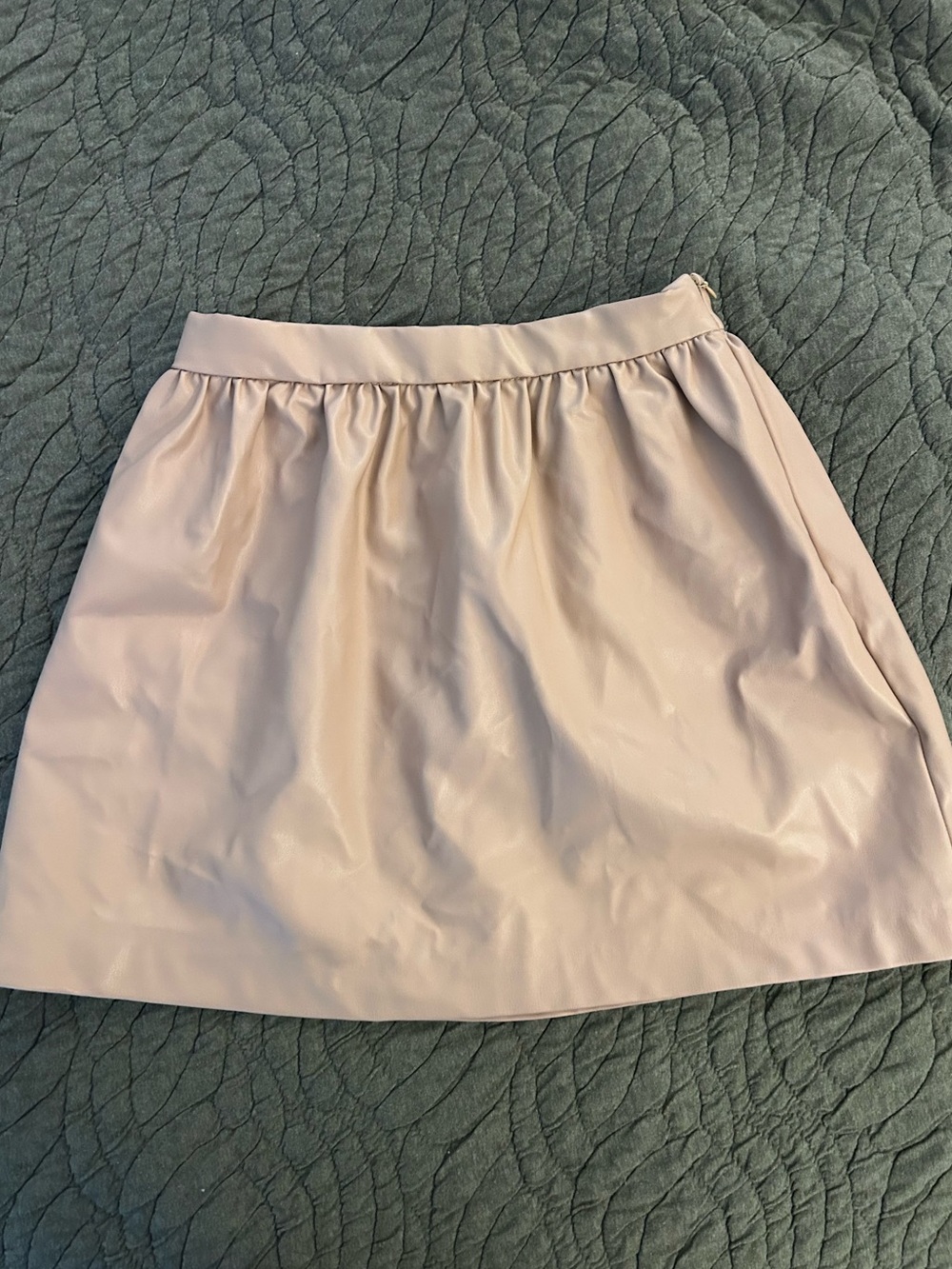 Reserved Brand Girls Tan Vegan Leather Skater Skirt